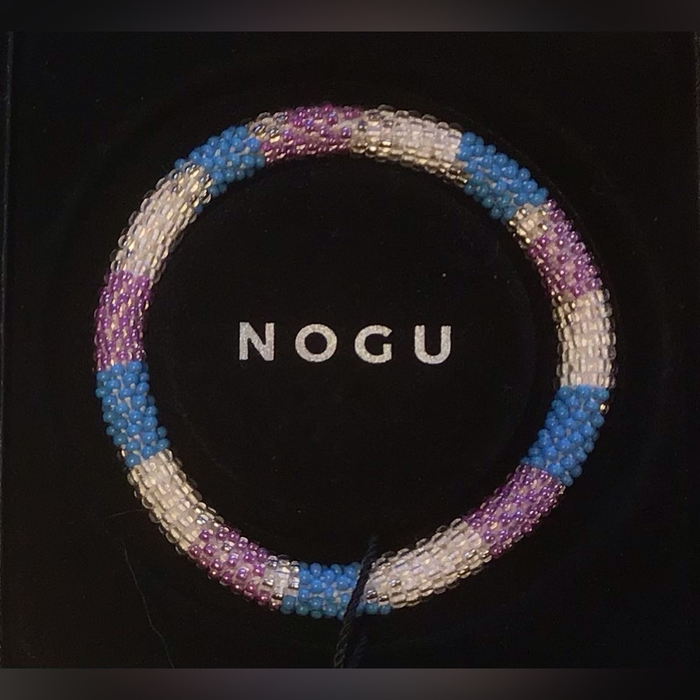 🩵💜🤍 NOGU Himalayan Blue, Purple, White Bracelet 🤍💜🩵